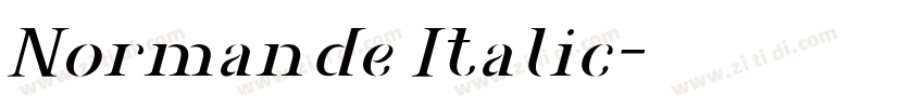 Normande Italic字体转换
